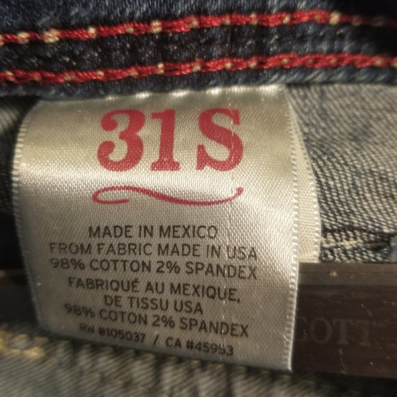 Ariat "Ruby" Bootcut Button Flap Pocket Jeans, 31S - Picture 9 of 10